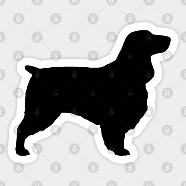 Field Spaniel Silhouette Sticker by Coffee Squirrel